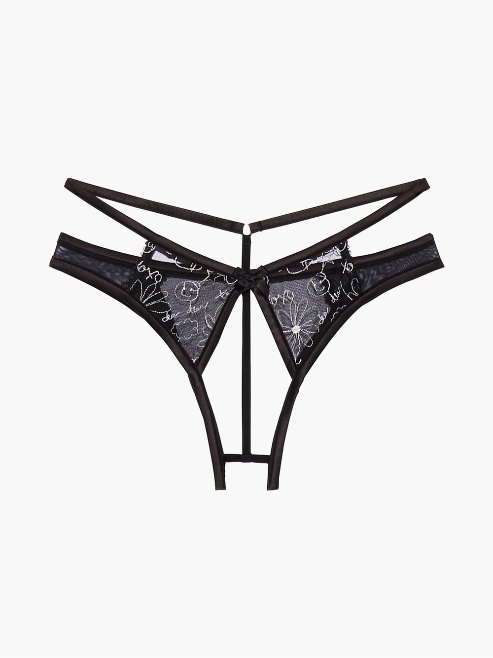Savage X Fenty Dear Diary Mesh Bralette, Crotchless Panties and Diary - Picture 3 of 6